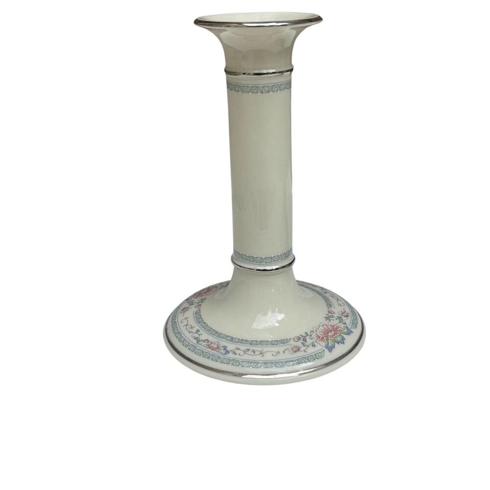 Lenox Charleston Vase Set=2 10" Ivory Porcelain Floral Pattern Decor Home
